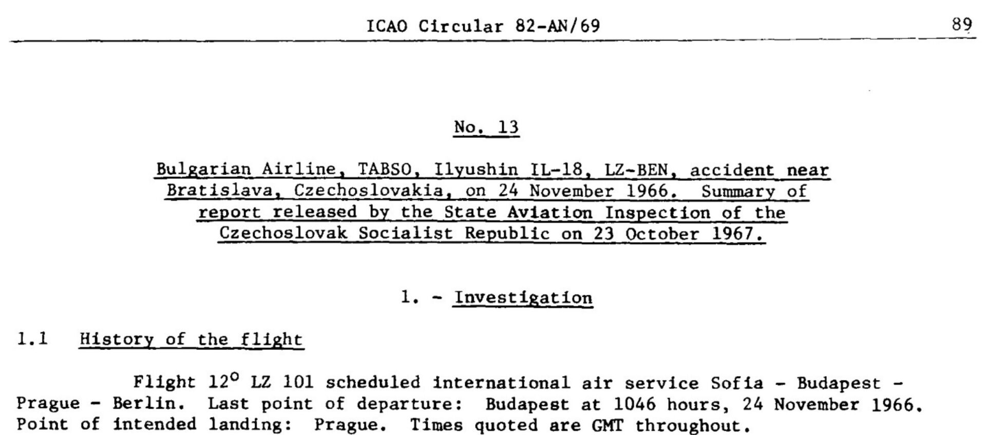 Obrázok hlavičky stránky o záverečnej správe ICAO