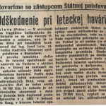 Dobová tlač o leteckej katastrofe IL-18 – Sakrakopec