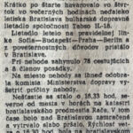 Dobová tlač o leteckej katastrofe IL-18 – Sakrakopec