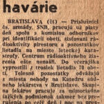 Dobová tlač o leteckej katastrofe IL-18 – Sakrakopec